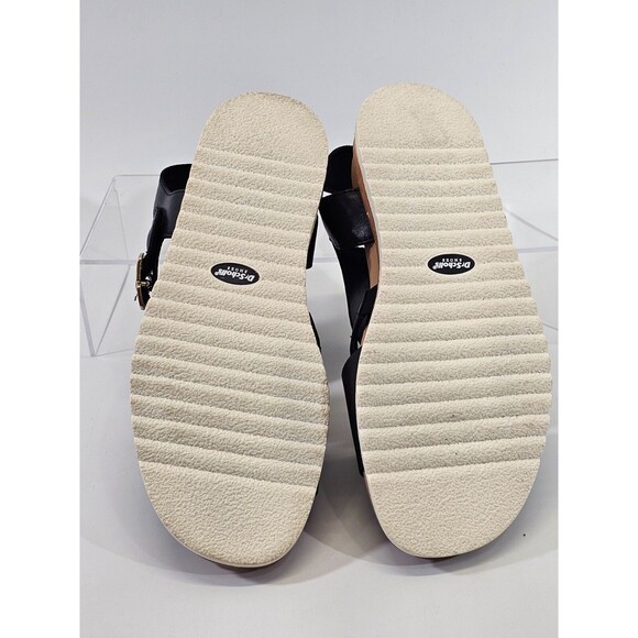 MW Women's 8 Dr. Scholl's Island Glow Sandal Black Faux Leather Strappy Shoes - Picture 9 of 9